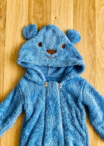 Ayıcık pelüş çift fermuarlı tulum - Görsel 2