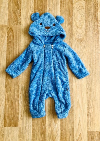 Ayıcık pelüş çift fermuarlı tulum - Görsel 4