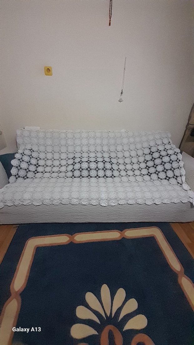 Vintage  Dantel spiral  Örgü Desenli El İşi Kumaş - Görsel 2