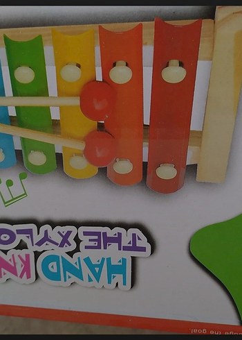 Renkli Ahşap Ksilofon Müzik Oyuncağı - Görsel 2