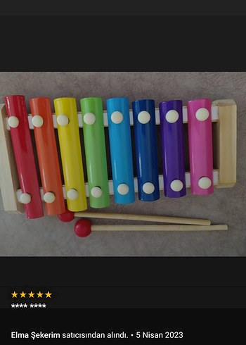 Renkli Ahşap Ksilofon Müzik Oyuncağı - Görsel 6
