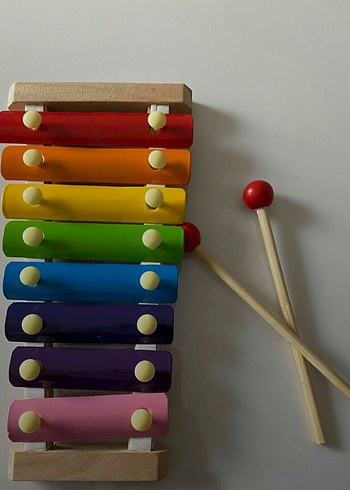 Renkli Ahşap Ksilofon Müzik Oyuncağı - Görsel 5
