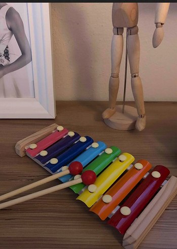 Renkli Ahşap Ksilofon Müzik Oyuncağı - Görsel 8