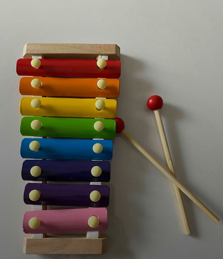 Renkli Ahşap Ksilofon Müzik Oyuncağı - Görsel 5