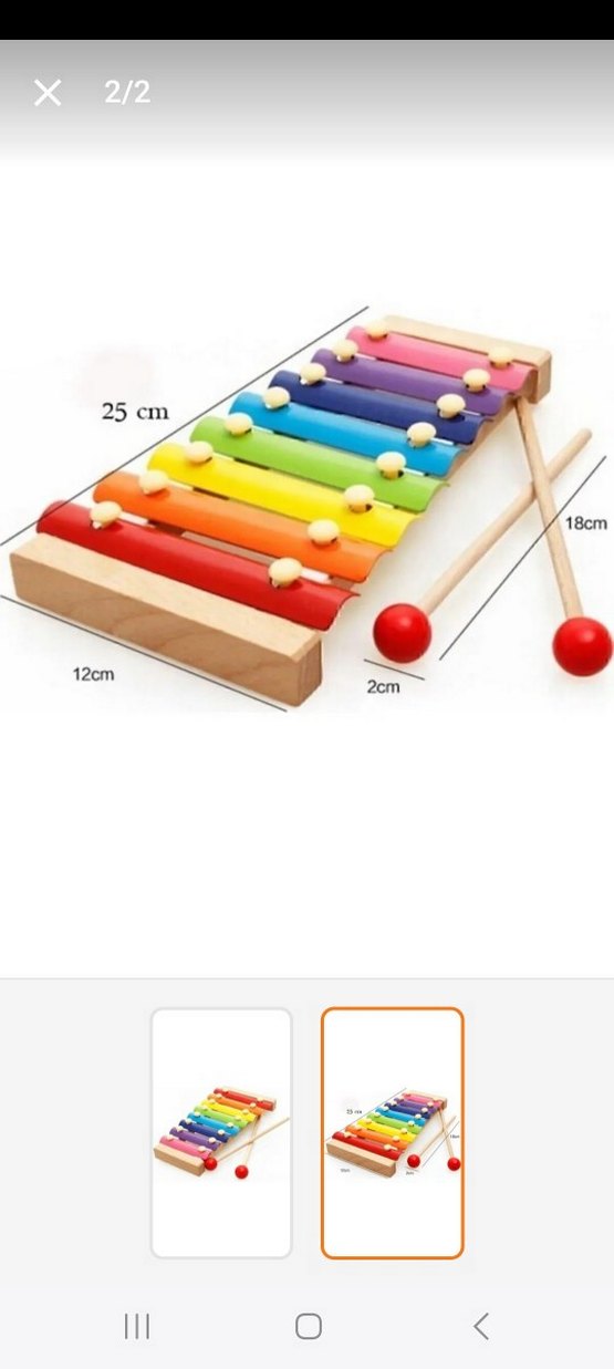 Renkli Ahşap Ksilofon Müzik Oyuncağı - Görsel 3
