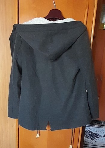 Gri Düğmeli Kadın Yelek, Midi Boy, Sıcak Kumaş - Görsel 3