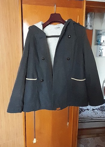 Gri Düğmeli Kadın Yelek, Midi Boy, Sıcak Kumaş - Görsel 2