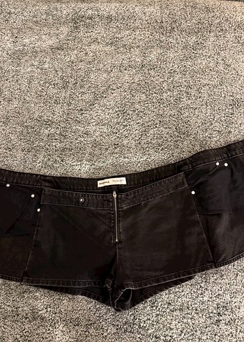 Bershka siyah kot şort etek - Görsel 3