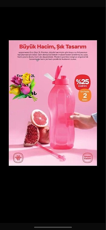 TUPPERWARE 2 LİTRE ŞİŞE