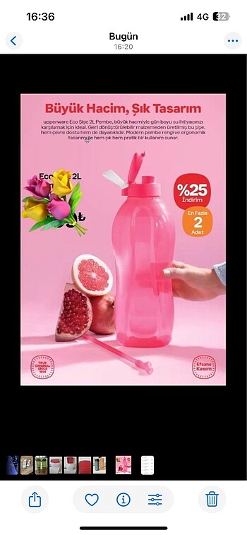 Tupperware TUPPERWARE 2 LİTRE ŞİŞE