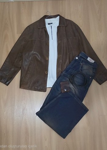 American Vintage Kahverengi Deri Ceket