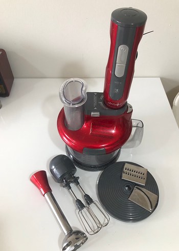 ArzumKırmızı ve Gri Çok Fonksiyonlu Blender Seti