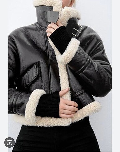 Zara Zara Kürklü Deri Mont