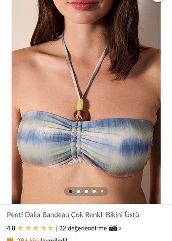 Penti Dalia Çok Renkli Bandeau Bikini Üstü