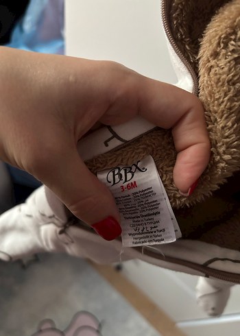 Bebek Beyaz Kapüşonlu kışlık Tulum - Görsel 3