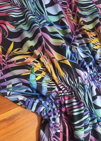 Bohem Tarz Uzun Kollu Renkli Batik HAŞEMA - Görsel 3