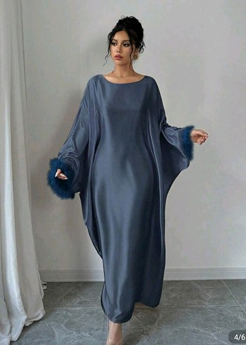 Zara Uzun Kollu Gri Salaş Kadın Elbise