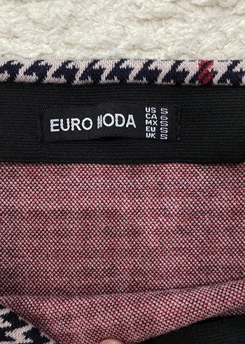 s Beden Gri Ekose Midi Kadın Etek