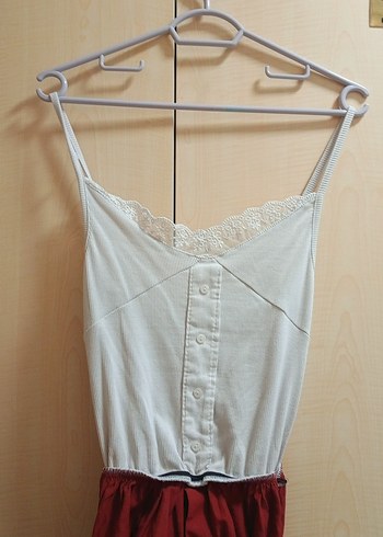 Kırmızı Düğmeli Vintage Kadın Gömlek - Görsel 2