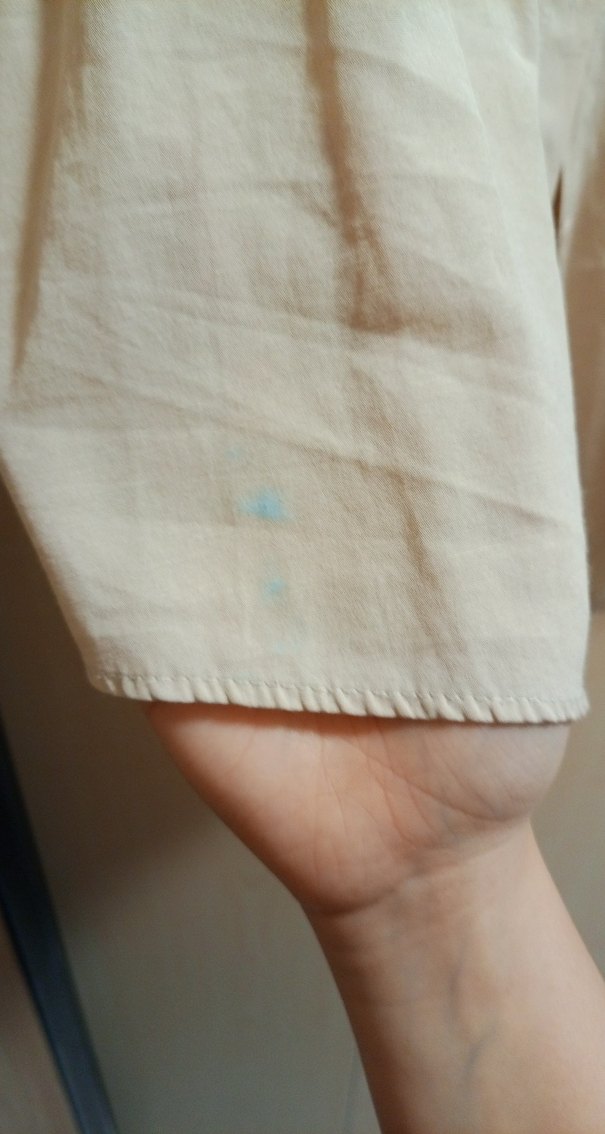 Düğmeli Bej  Kadın Gömlek - Görsel 3