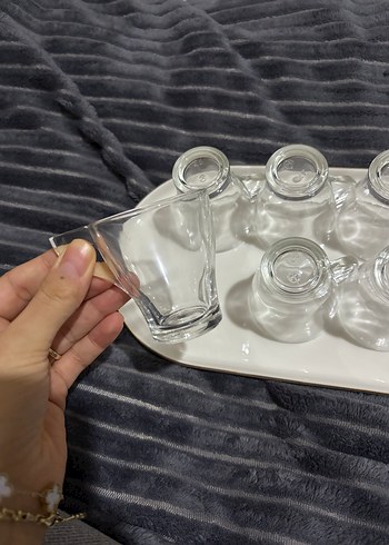 6'lı Kulplu Cam espresso Fincan Seti - Görsel 3