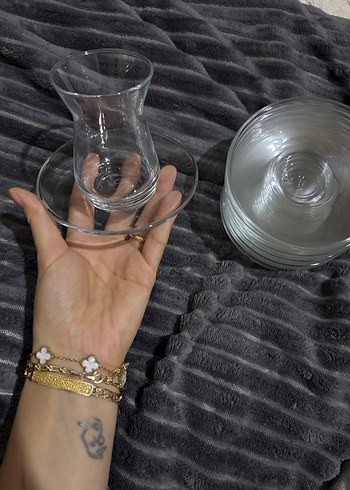 Şeffaf Cam çay Tabağı - Görsel 3