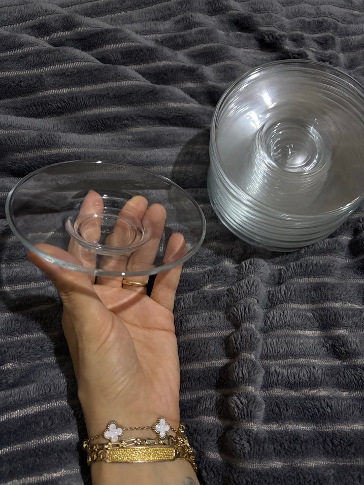 Şeffaf Cam çay Tabağı - Görsel 2