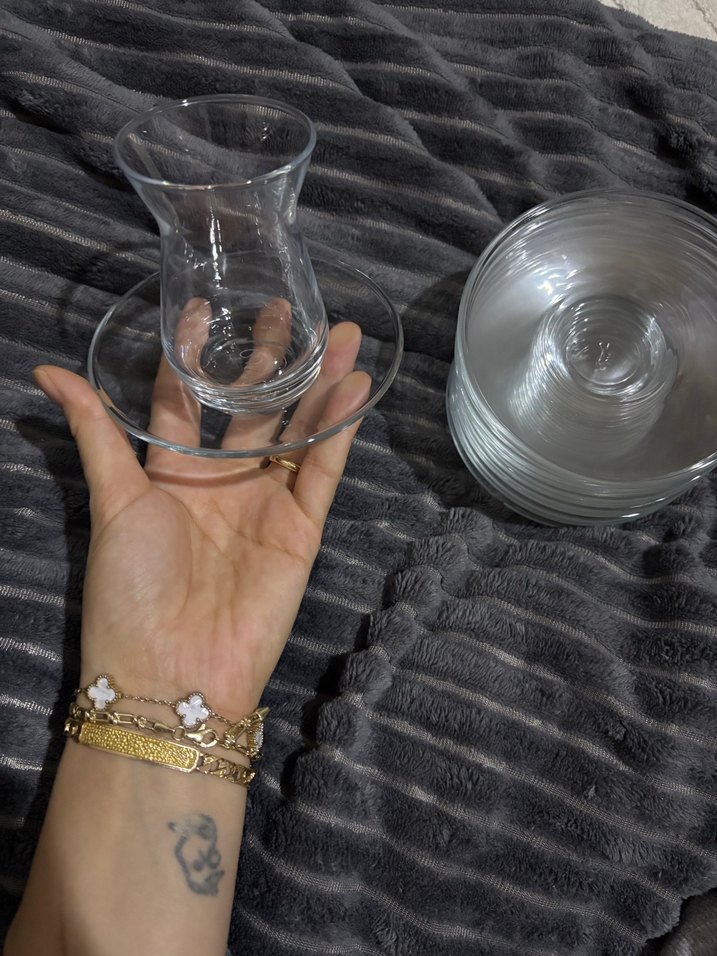 Şeffaf Cam çay Tabağı - Görsel 3