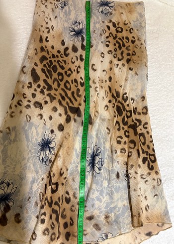 Bej Leopar Desenli Uzun Bohem Etek - Görsel 4