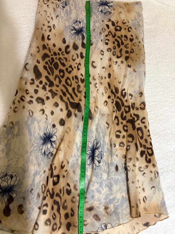 Bej Leopar Desenli Uzun Bohem Etek - Görsel 4