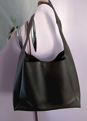 acı kahve asimetrik çanta - Görsel 2