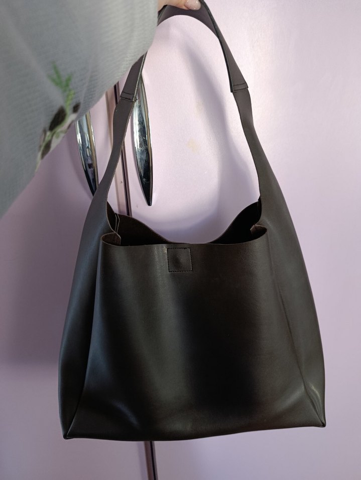 acı kahve asimetrik çanta - Görsel 2