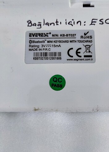 Everest KB-BT027 Bluetooth Q Klavye - Görsel 4