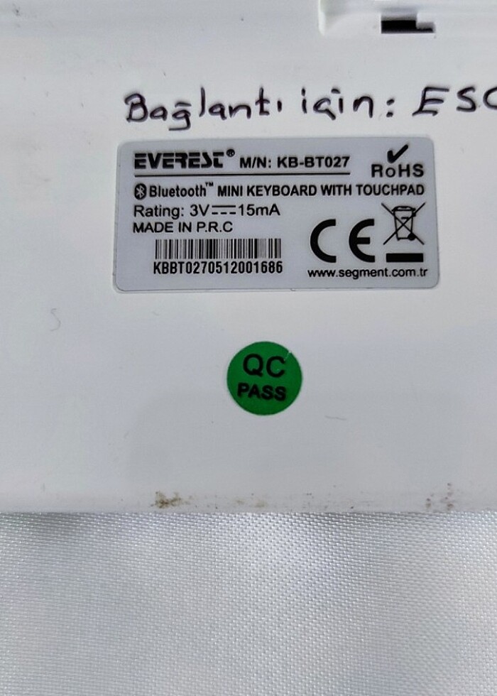 Everest KB-BT027 Bluetooth Q Klavye - Görsel 4