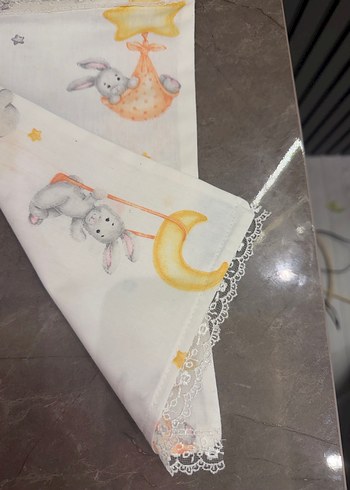 Beyaz Pamuklu Çocuk omuz örtüsü - Görsel 4