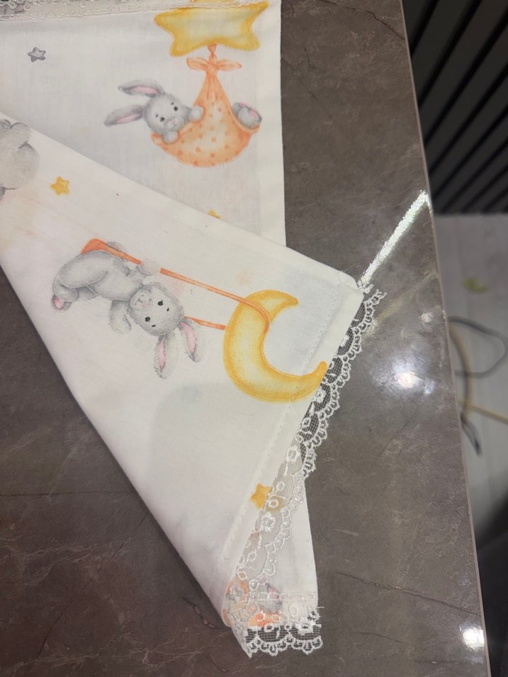 Beyaz Pamuklu Çocuk omuz örtüsü - Görsel 4