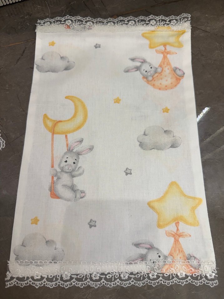 Beyaz Pamuklu Çocuk omuz örtüsü - Görsel 5