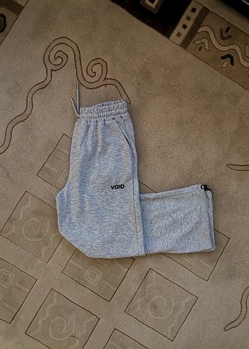 Gri Keten Jogger Eşofman Altı Velcro - Görsel 3