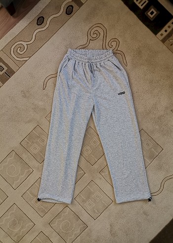 Gri Keten Jogger Eşofman Altı Velcro - Görsel 5