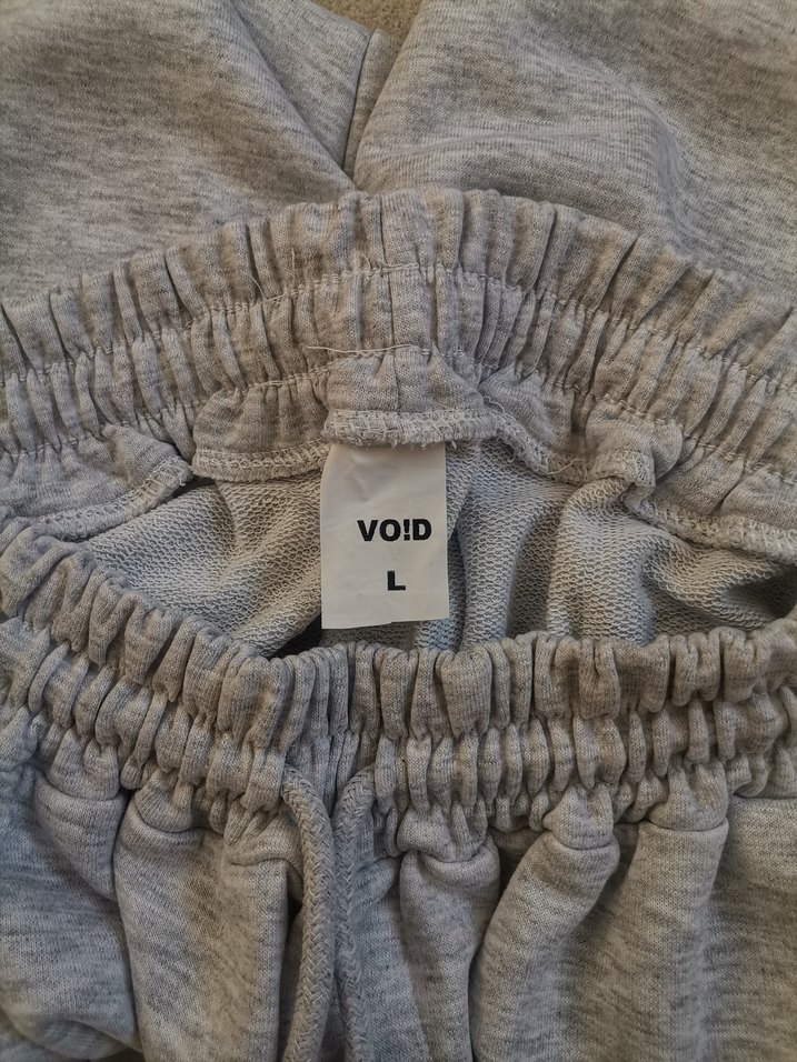 Gri Keten Jogger Pantolon Velcro Detaylı - Görsel 4