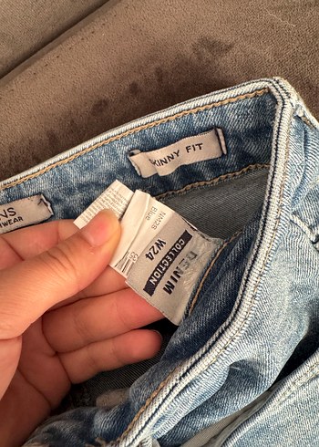 s Beden kahverengi Renk Gevşek Kesim Midi Kot Pantolon