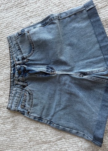 Diğer Gri Mini Denim Şort
