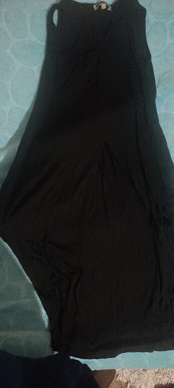 Paulmark Dökümlü siyah penye elbise