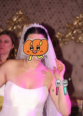 Straplez Sade Balık Gelinlik - Görsel 7