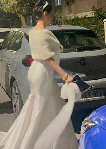 Straplez Sade Balık Gelinlik - Görsel 3