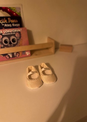 Beyaz Bağcıklı Kız Bebek İlk Adım Ayakkabısı - Görsel 3