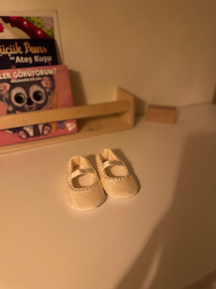 Beyaz Bağcıklı Kız Bebek İlk Adım Ayakkabısı - Görsel 3