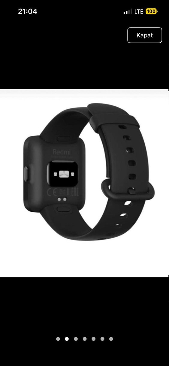 Siyah Akıllı Saat, Adım Sayar ve Pil Göstergeli - Görsel 2