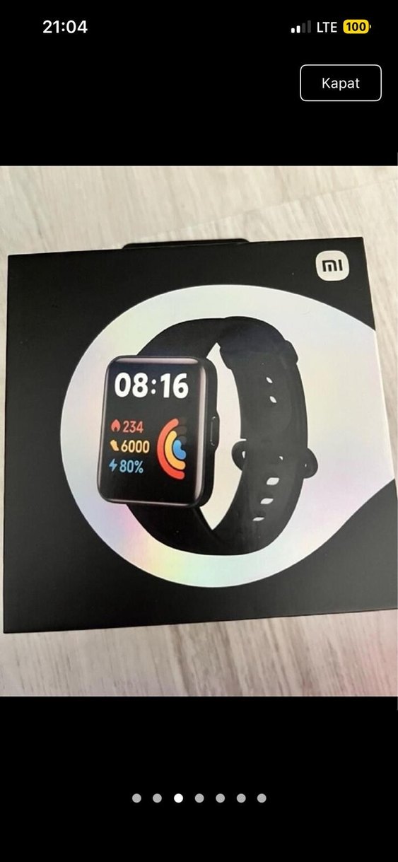 Siyah Akıllı Saat, Adım Sayar ve Pil Göstergeli - Görsel 3