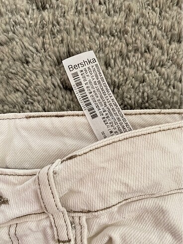 Bershka BERSHKA BEYAZ KARGO PANTOLON